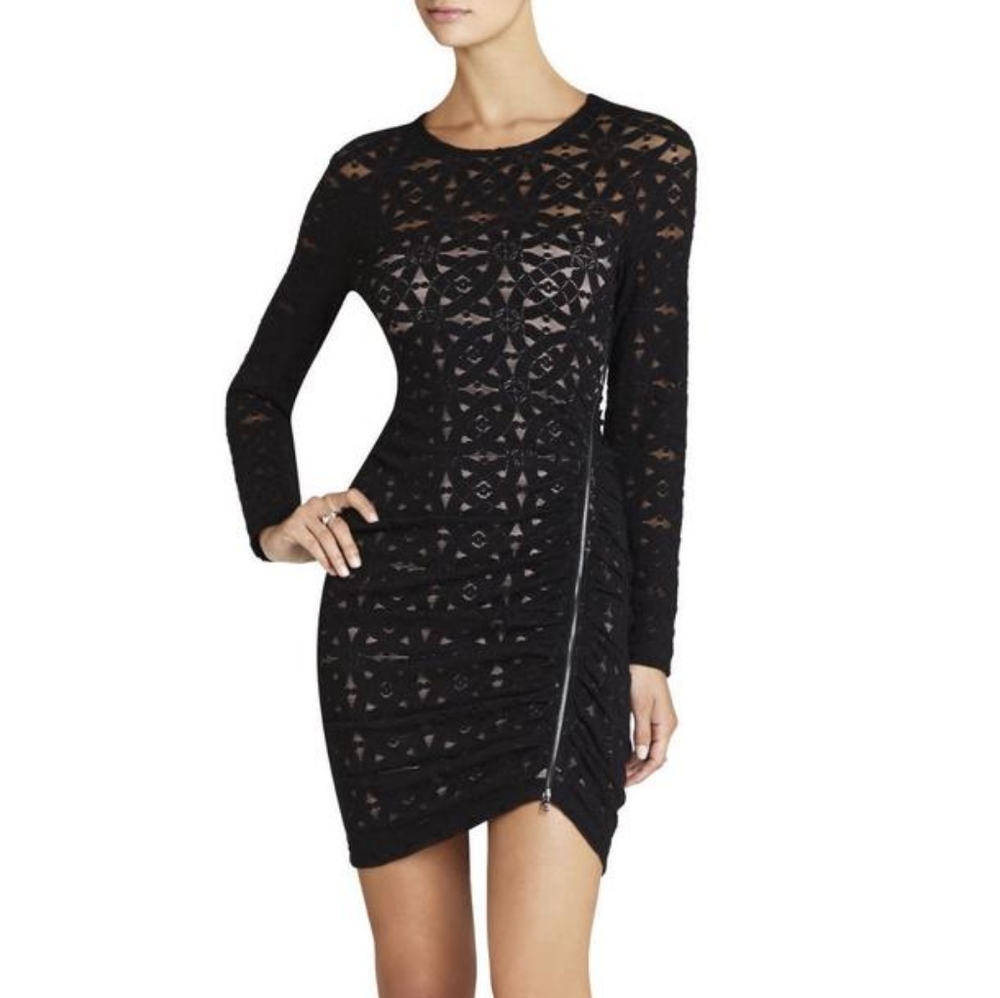 BCBGmaxazria black lace Alesandra cocktail dress